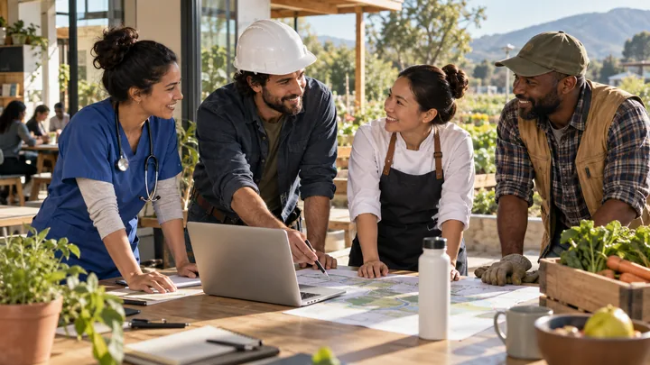 People from varied professions sharing their working lives